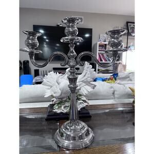 Antique Brass EPNS Silver Plated Candle Holder